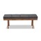 Baxton Studio Larisa Mid-Century Charcoal Upholstered Wood Bench 155-9304 - alternate 5